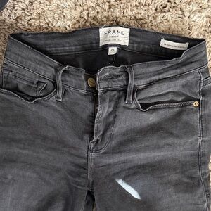 Frame Denim Women's Charcoal Skinny Jeans